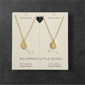 NWT beloved + inspired Big Dipper Little Dipper Necklace Set Mother Daughter